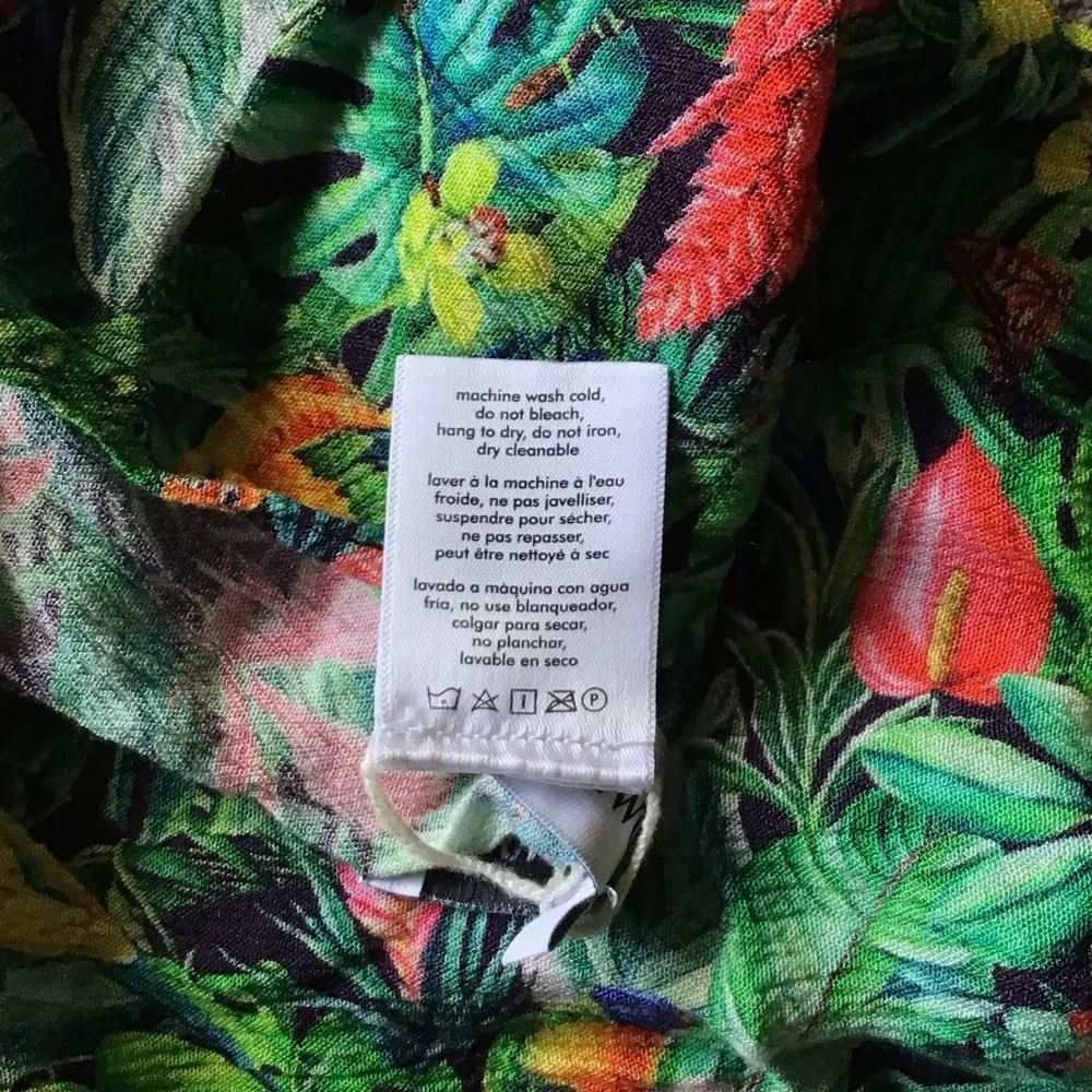 WEWOREWHAT Tropical Multi Wrap Mini Skirt Sarong COVERUP OS VACATION RESORT